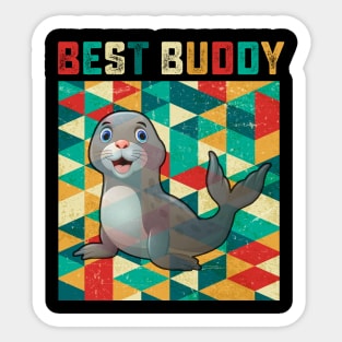 Best Buddy Seal Sticker